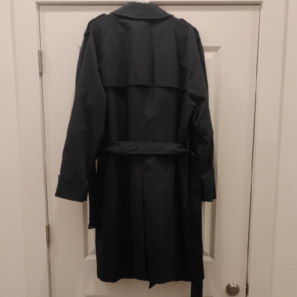 London Fog Vintage Men's Navy Blue Trench Coat Shell - Picture 3 of 3